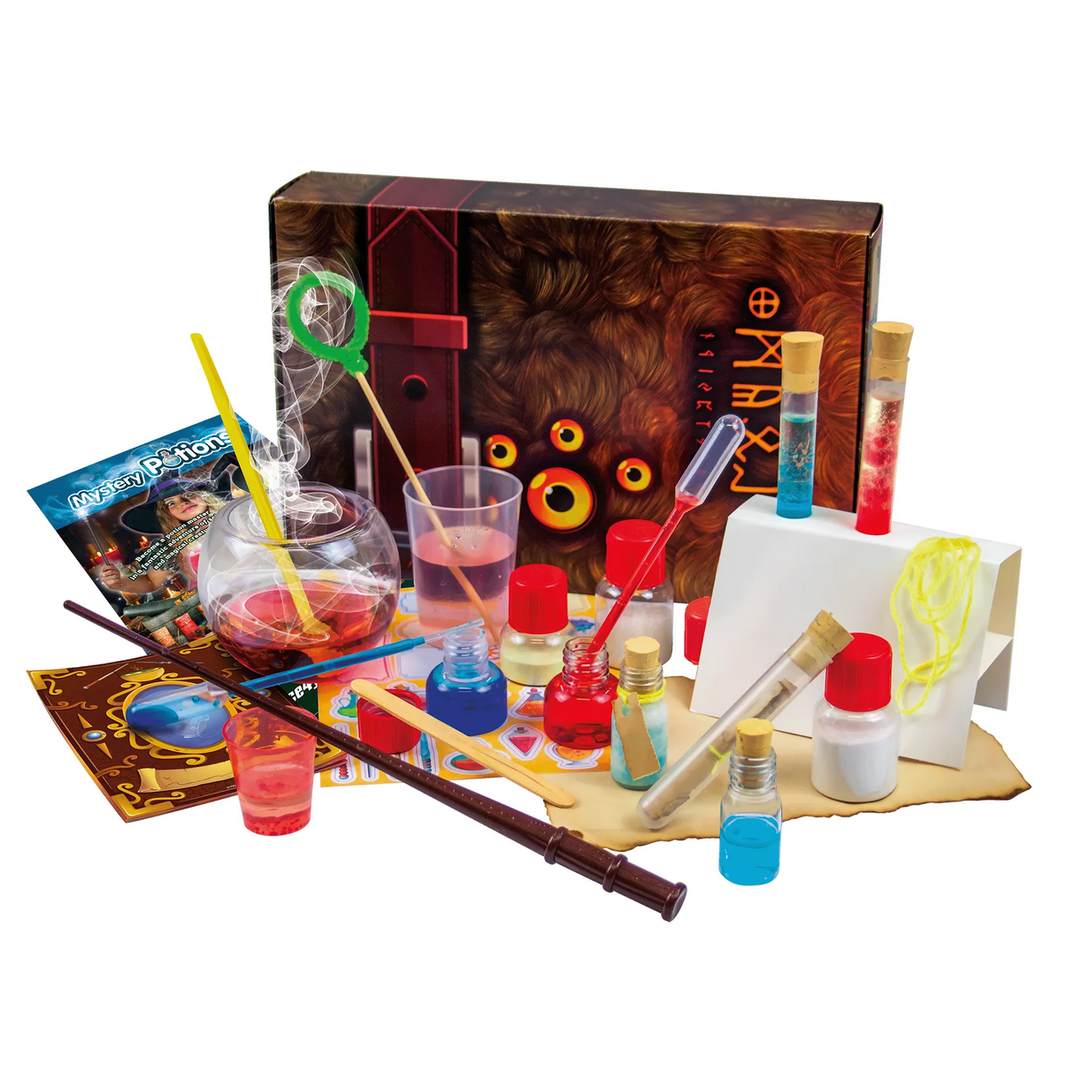 Mystery Potions Set mit Flaschen, Zauberstab, Tränken und Anleitungsheft