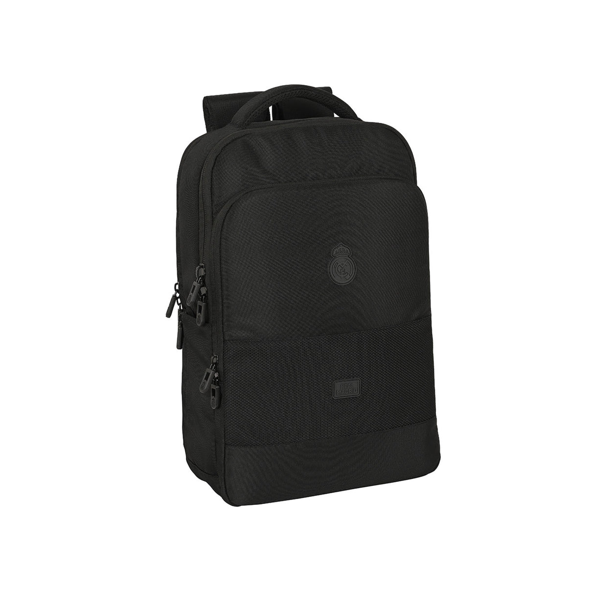 Schwarzer Rucksack mit Real Madrid Logo