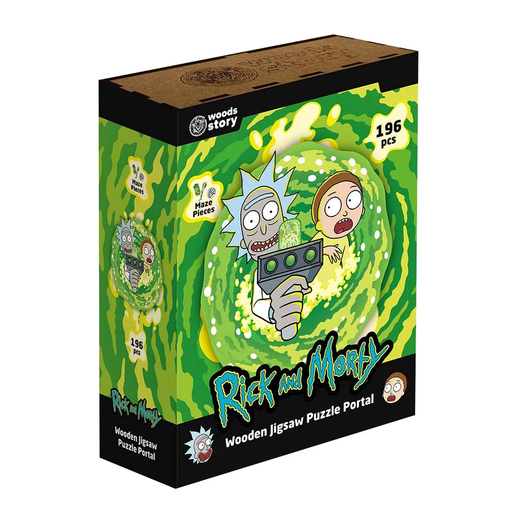 Rick and Morty Holzpuzzle Portal 196 Teile