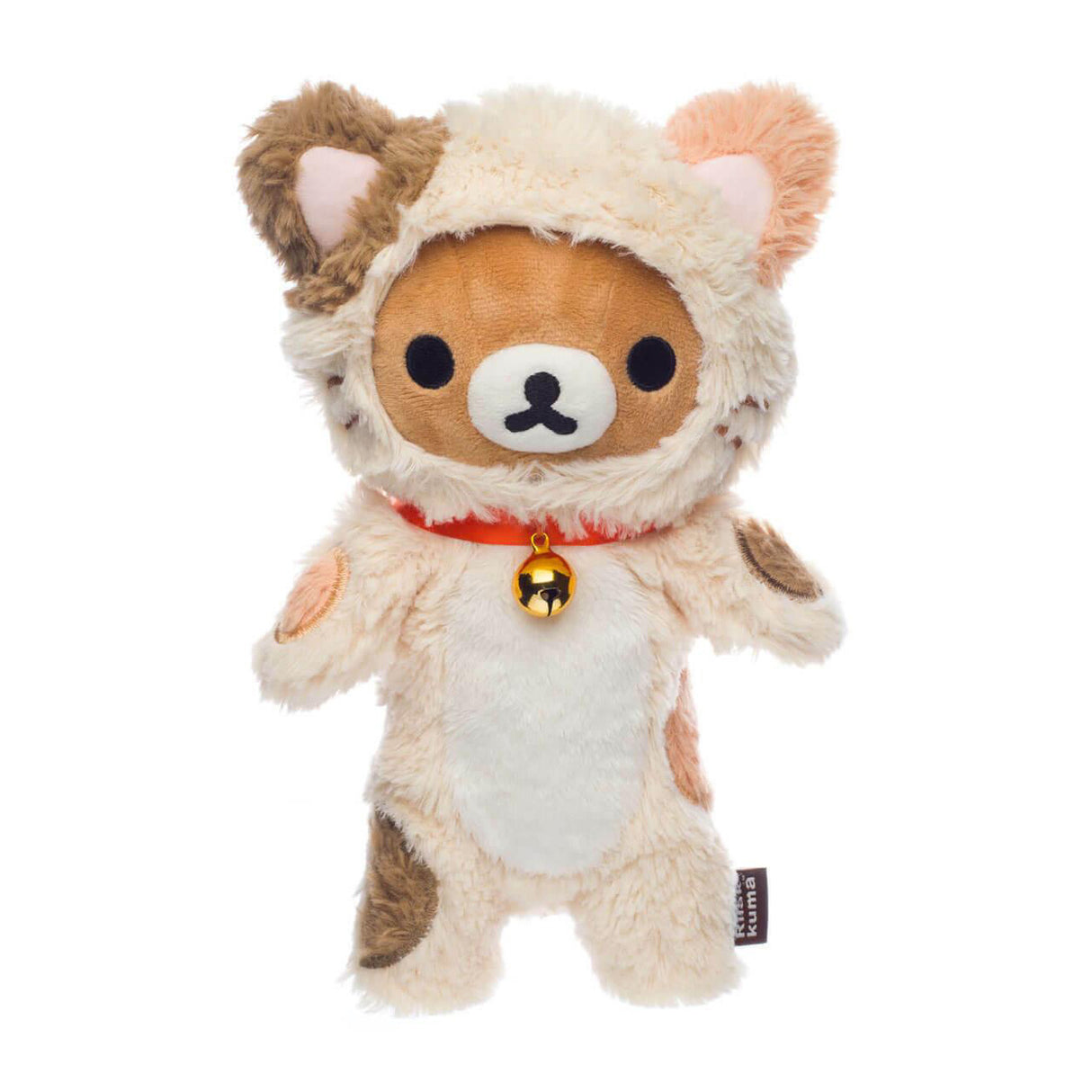 Rilakkuma Plüschtier im Katzenkostüm mit Glockenhalsband