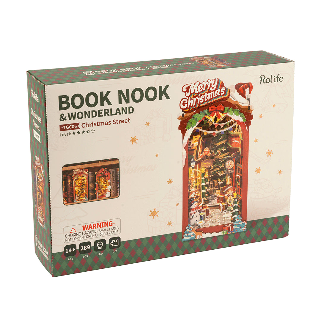 Verpackung des Book Nook & Wonderland TGC06 Christmas Street Bausatzes