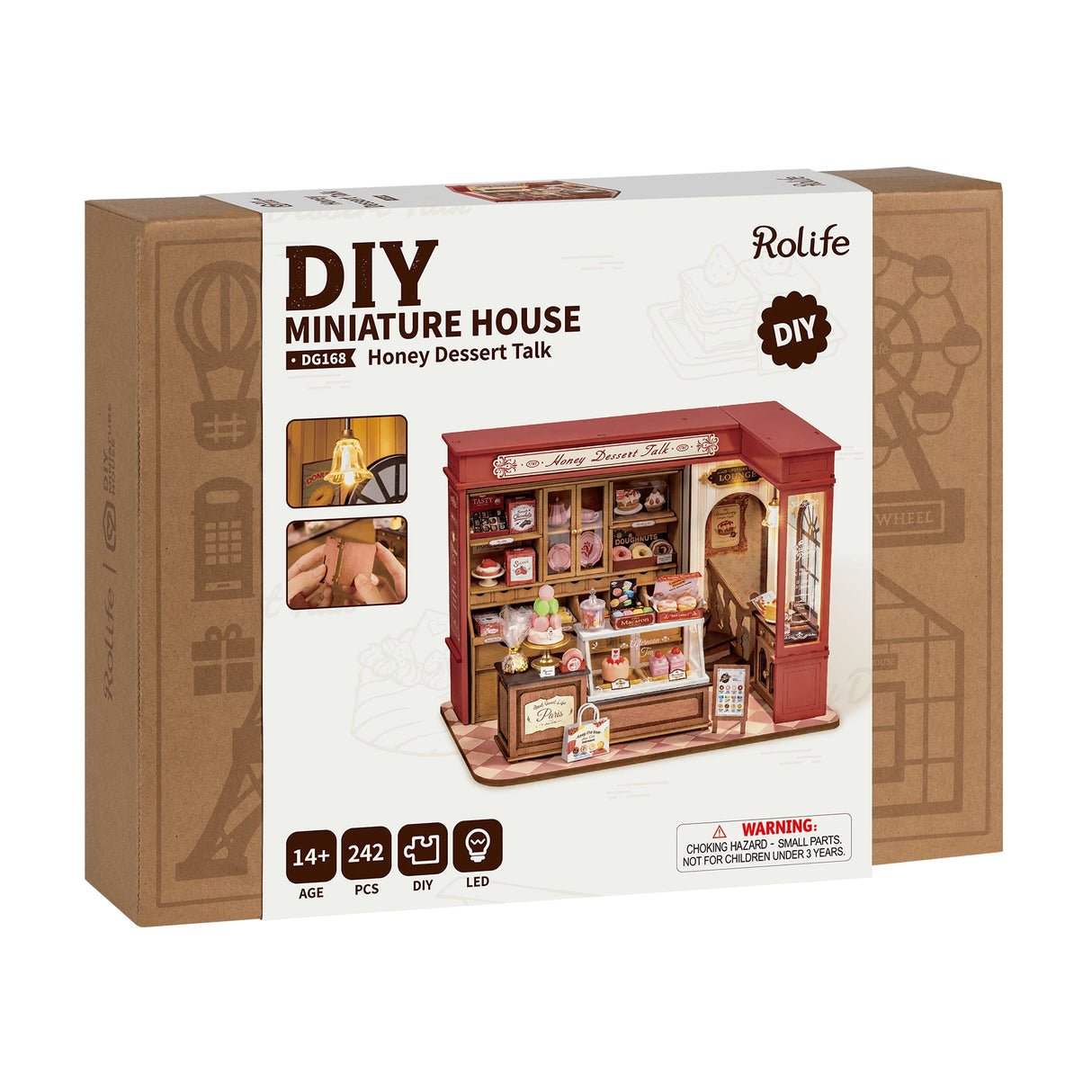 DIY Miniaturhaus Honig Dessert Talk Modellbausatz in einer Box
