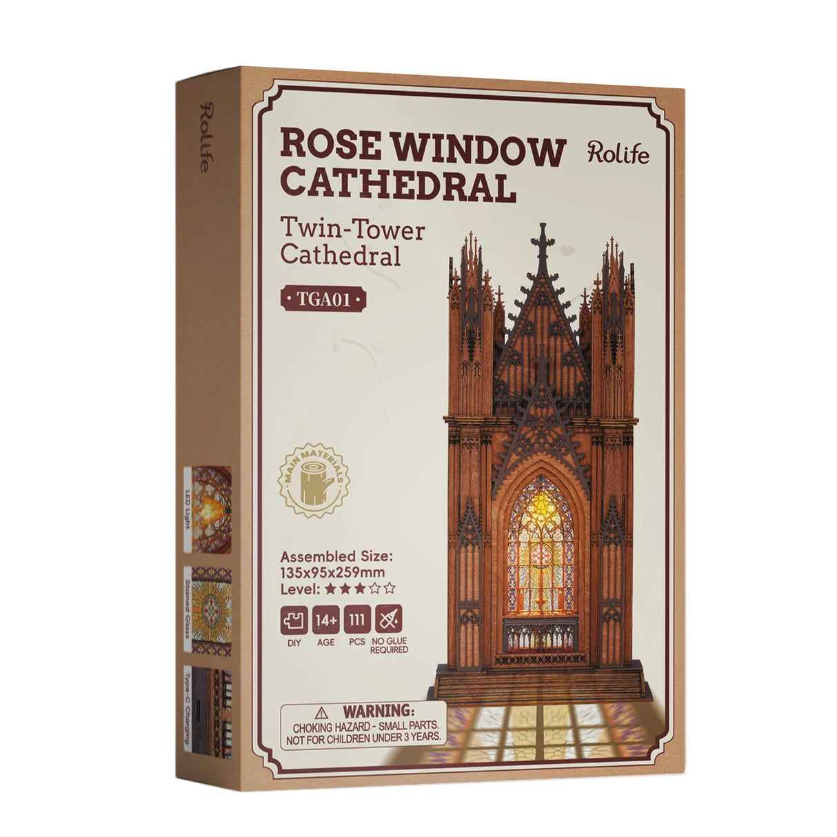 Rolife Rosenfenster Kathedrale Bausatz Verpackung