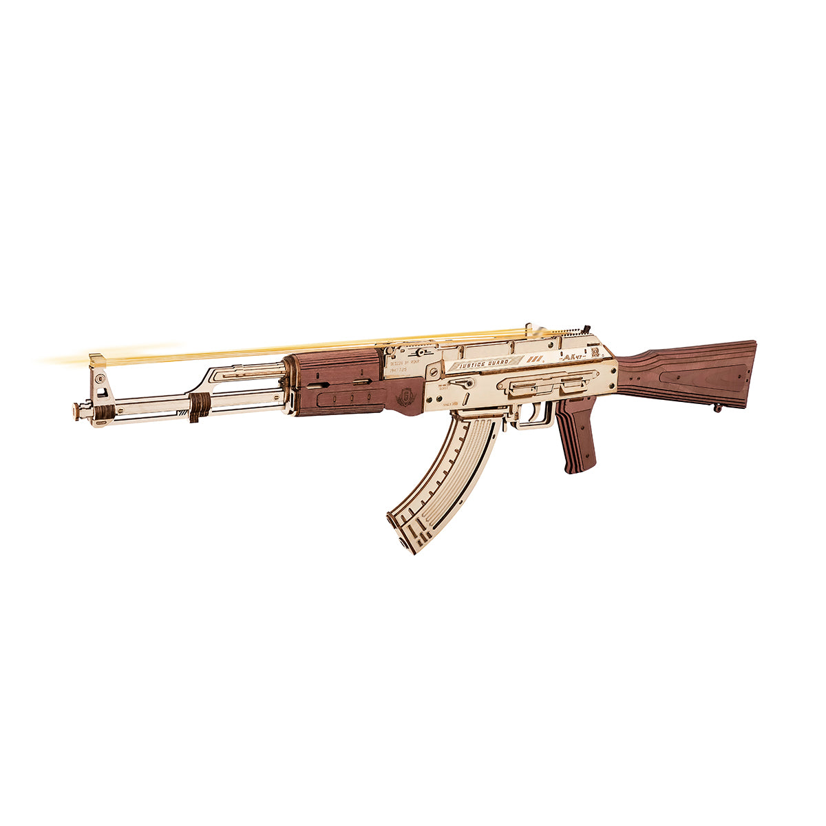Modellbausatz eines AK47 Gewehrs aus Metall und Holz