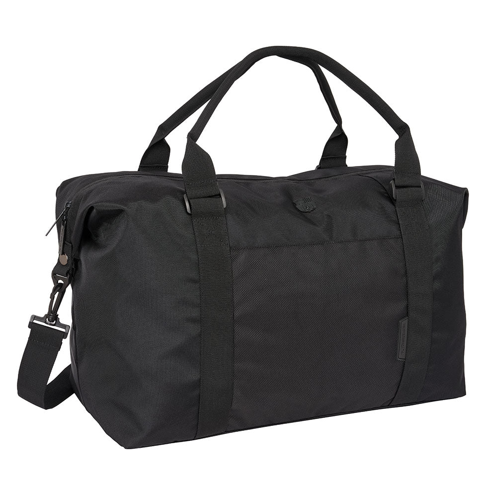 Schwarze Reisetasche mit Reißverschluss und Tragegriffen