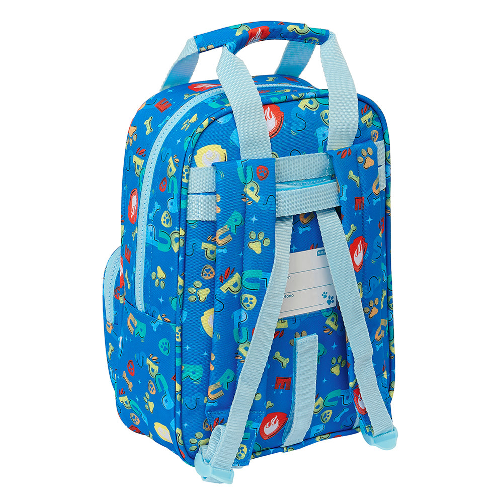 Blauer Rucksack mit Paw Patrol-Motiven und verstellbaren Schultergurten