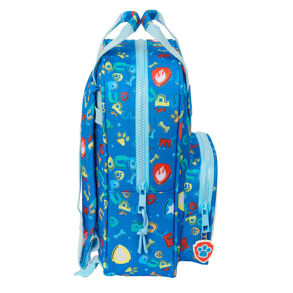 Blauer Paw Patrol Rucksack mit Reißverschlüssen und Pfotenabdruck-Anhänger