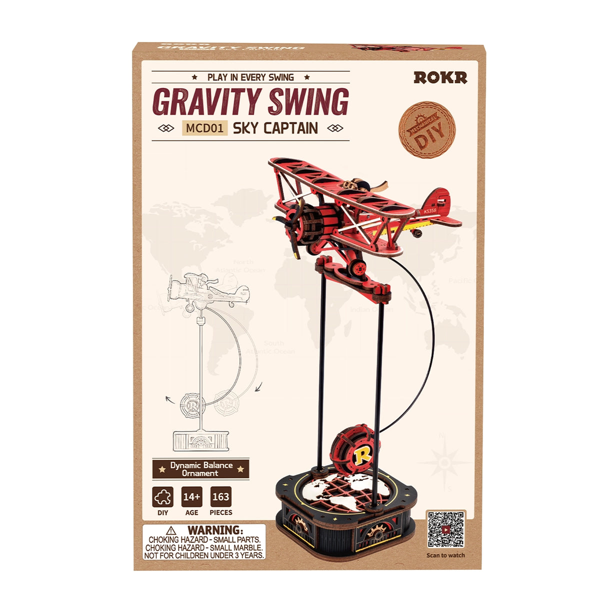 Verpackung des ROKR Gravity Swing Sky Captain Modells