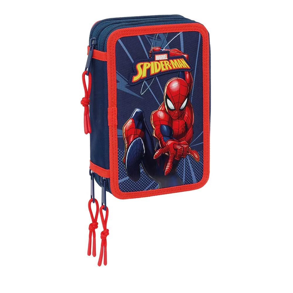 Spiderman Federmäppchen mit Reißverschluss und rotem Rand