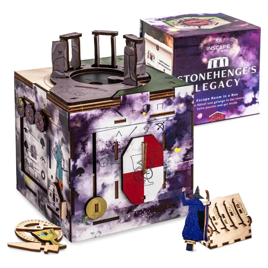 Inscape Box Stonehenge's Legacy Escape Room Puzzle mit Box und Zubehör