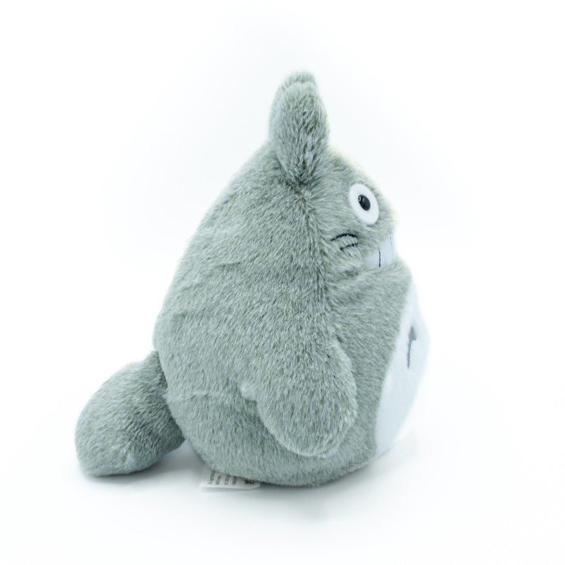 Graues Totoro Plüschtier in Seitenansicht