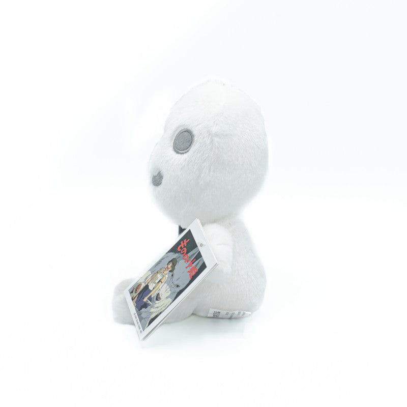 Weißes Kodama Plüschtier aus Prinzessin Mononoke mit Produktanhänger