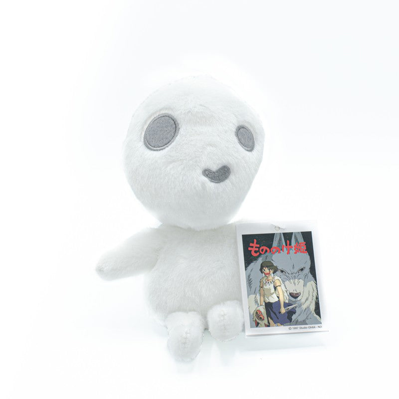 Weißes Kodama Plüschtier aus Prinzessin Mononoke mit Produktanhänger