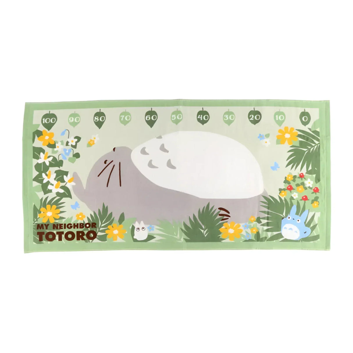 Handtuch mit Totoro Motiv und einer Skala von 0 bis 100