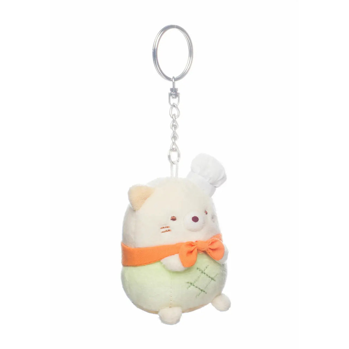 Sumikko Gurashi Plüsch-Schlüsselanhänger, Neko als Koch verkleidet