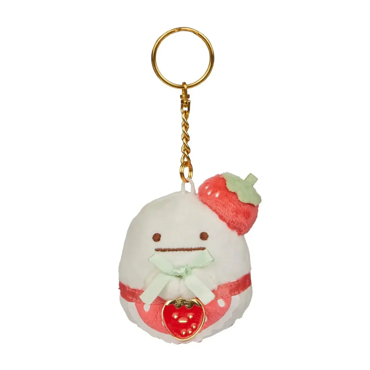 Sumikko Gurashi Tokage Plüsch-Schlüsselanhänger mit Erdbeer-Design
