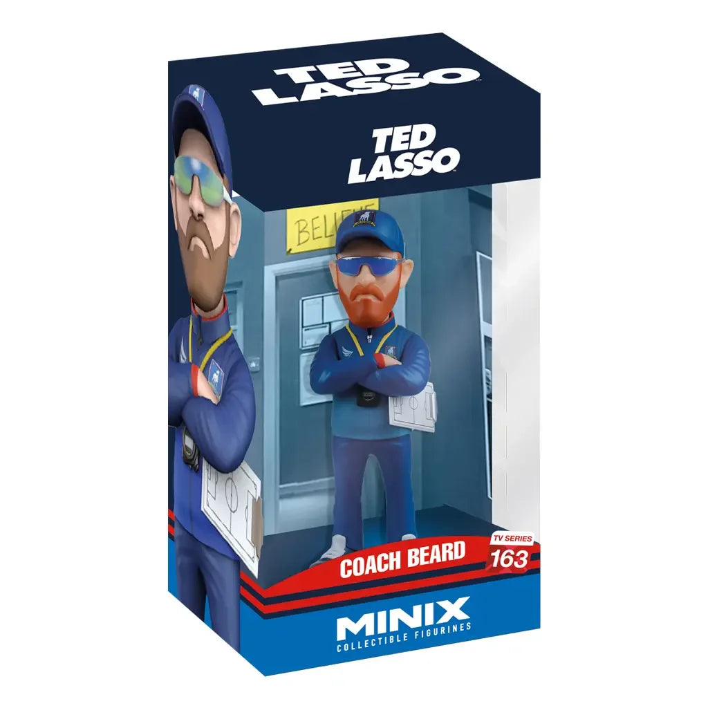 Minix Sammelfigur von Coach Beard aus Ted Lasso in Verpackung
