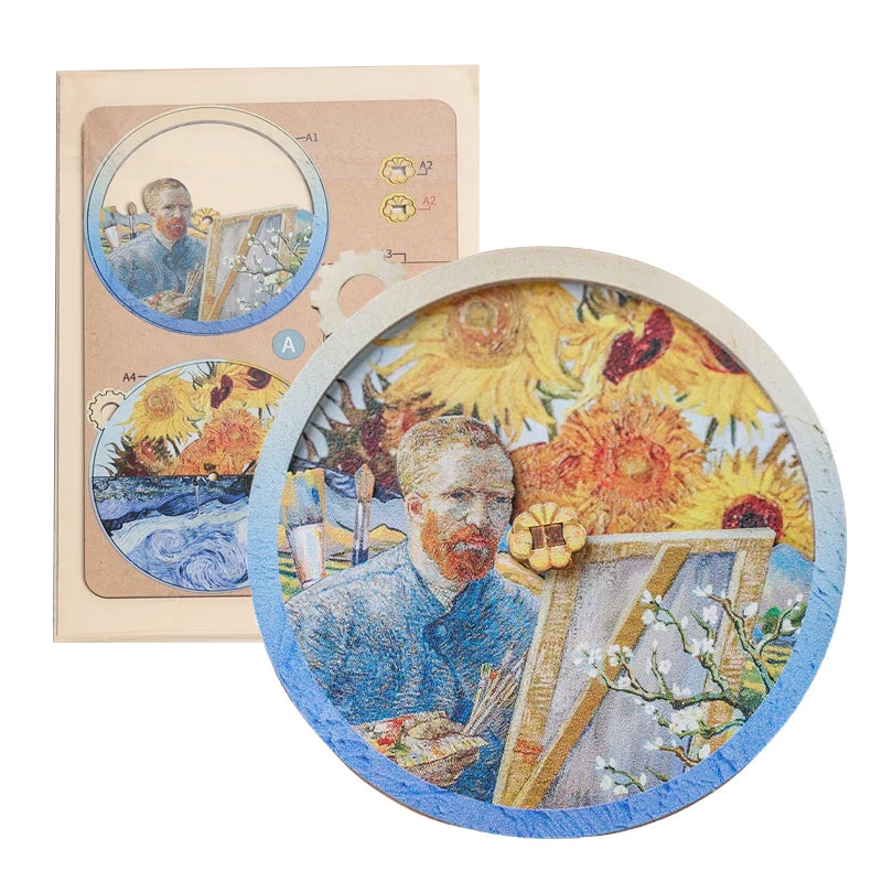 Van Gogh-Gemälde auf runder und rechteckiger Leinwand
