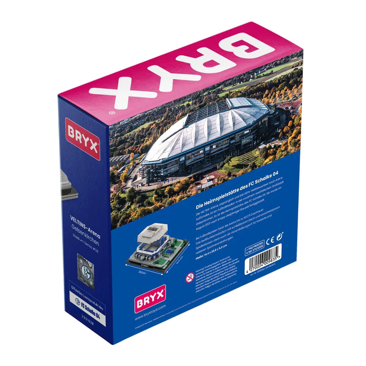 Verpackung des Veltins-Arena Stadionmodells von Bryx