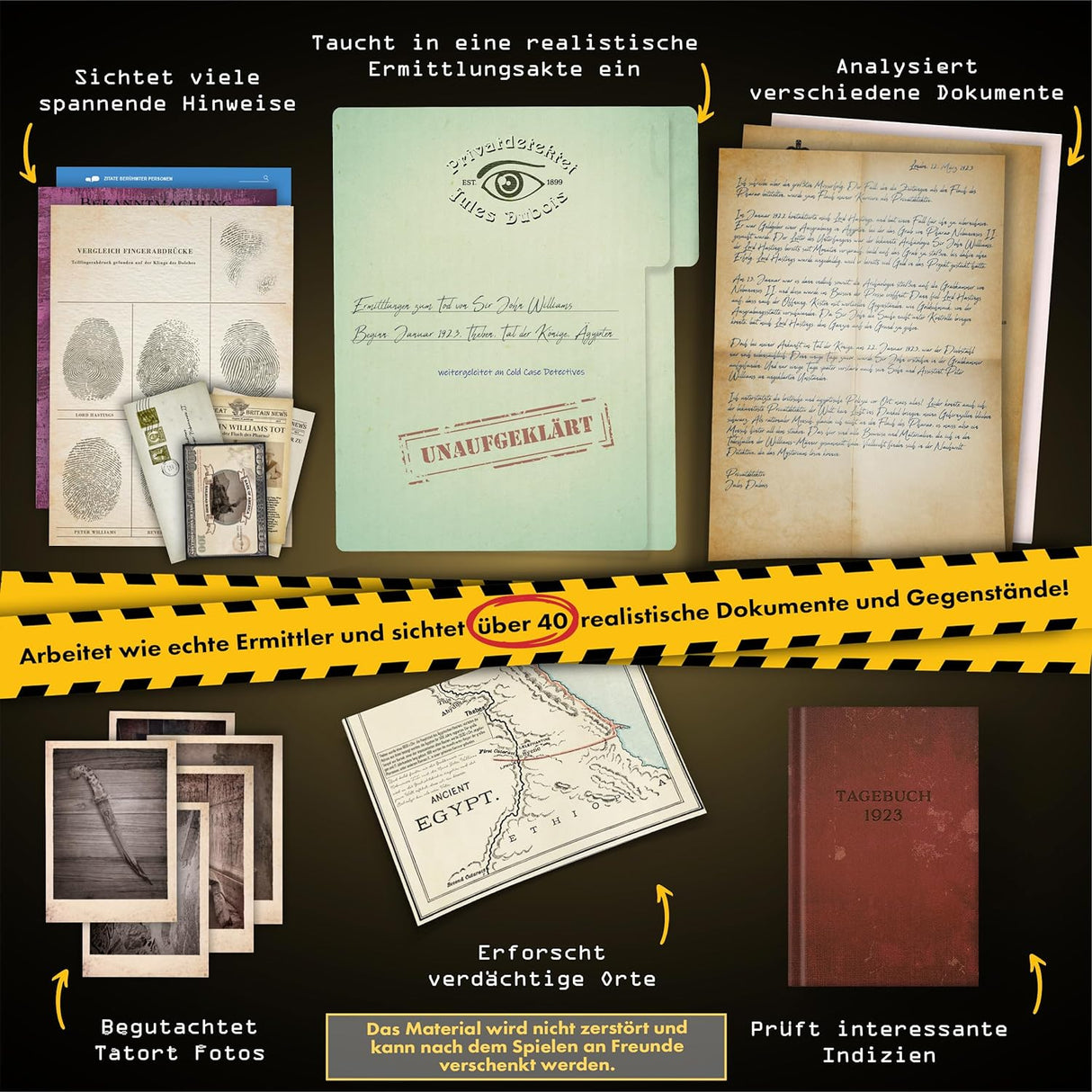 Cold Case Detectives - La Malédiction du Pharaon 1923 - jeu policier
