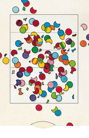 confettis coeur - carte d'amour