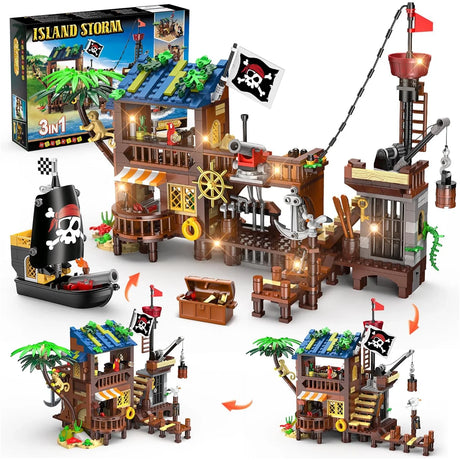 Hogokids 3-in-1 Piratenwelt - Klemmbausteine HG-HG1004