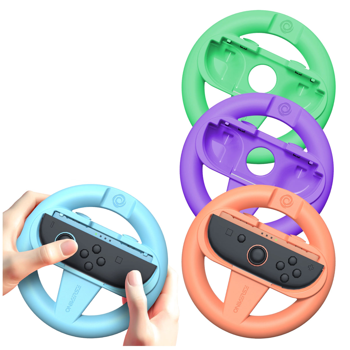 Ensemble de 4 volants de course pour Nintendo Switch™ et Switch 2™ - Accessoires de jeu