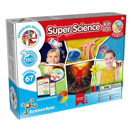 Science4you Kit scientifique 6 en 1 - Kit d'expérimentation S4Y-80004488