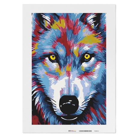 Loup en couleurs - Peinture par numéros