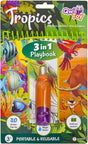 QwiToy 3-in-1 Playbook Tropics – Das farbenfrohe Dschungel- und Unterwasserabenteuer für Kinder ab 3 Jahren. 58347556241792