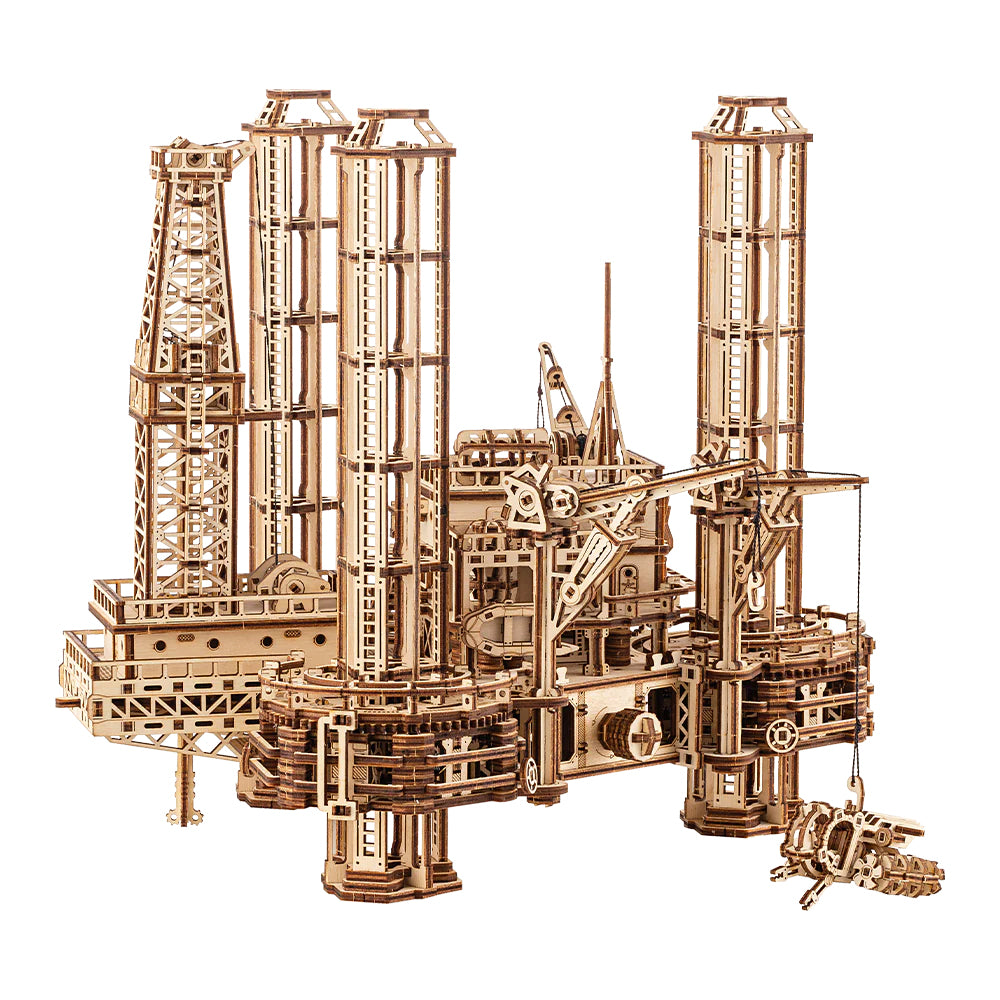 Plateforme pétrolière - Kit de construction en bois 3D