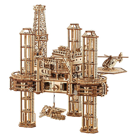 WoodTrick Plateforme pétrolière - Kit de construction en bois 3D WDTK092