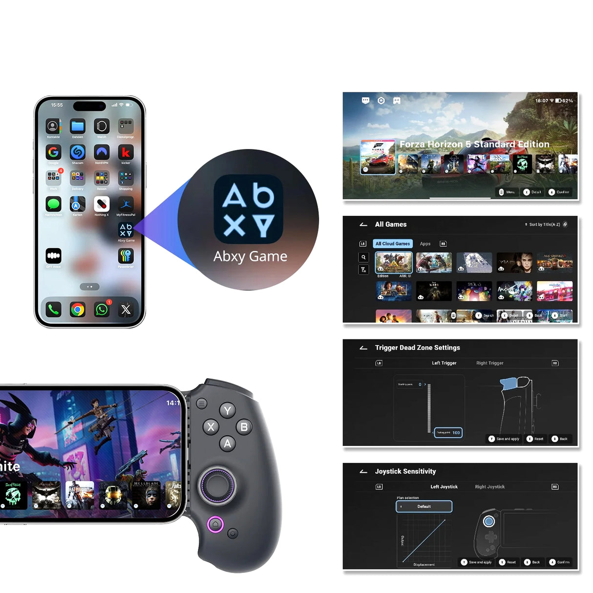 Manette de jeu mobile S9 Black -