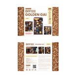 Verpackung eines DIY Book Nook Bausatzes Golden Gai mit Produktabbildungen und technischen Informationen