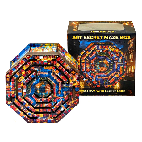 Boîte secrète artistique « Labyrinthe » - boîte à énigmes
