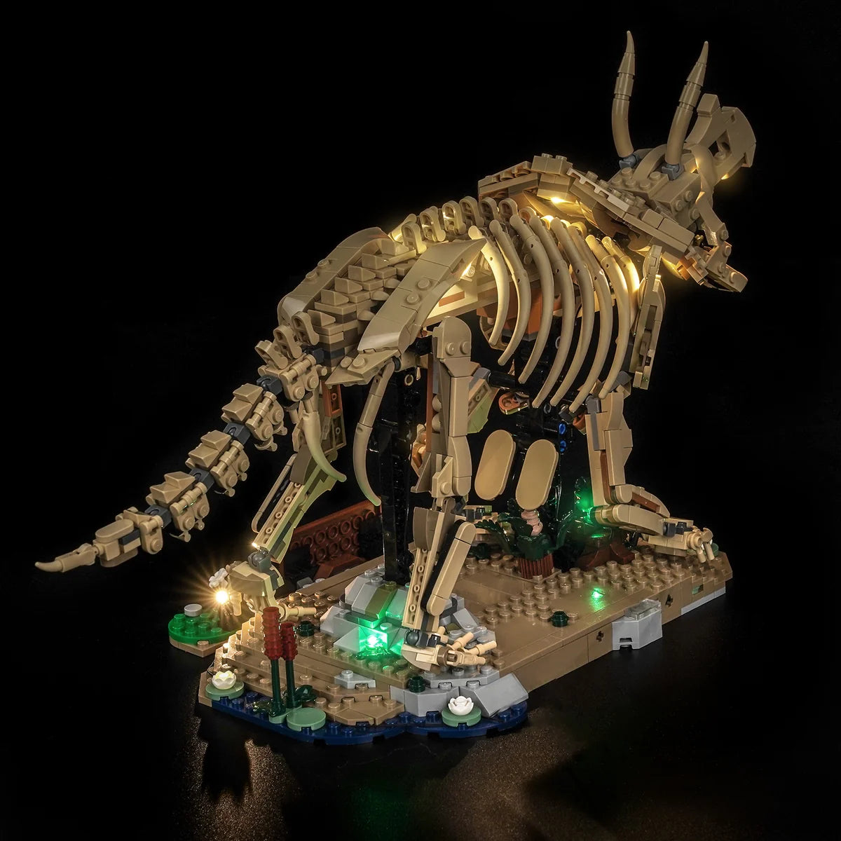 LED Licht Set für LEGO Jurassic World: Dinosaurier-Fossilien: Triceratops (77985) inkl. Fernbedienung