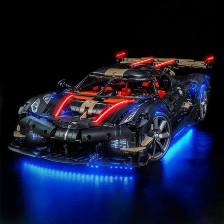 BrickBling LED Licht Set für LEGO Koenigsegg Sadair's Spear Hypercar (42232) inkl. Fernbedienung P120202