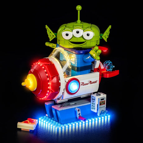 BrickBling LED Licht Set für LEGO Toy Story: Alien mit Pizza Planet Raketenfahrt (43307) inkl. Fernbedienung P115602