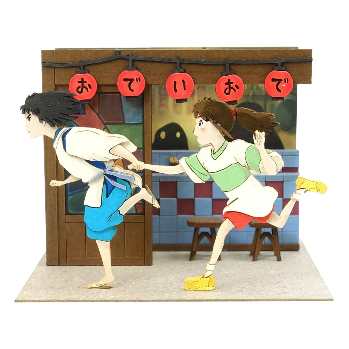 Le Voyage de Chihiro - Haku et Chihiro en fuite - Coffret d'art en papier