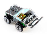 CircuitMess Sparkly Roboterauto im futuristischen Design mit leuchtenden grünen Akzenten
