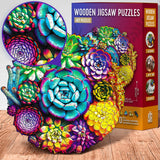 Plantes succulentes (200 pièces) - Puzzle en bois