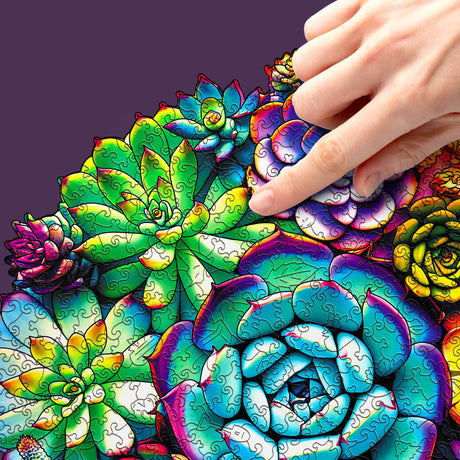 Plantes succulentes (200 pièces) - Puzzle en bois
