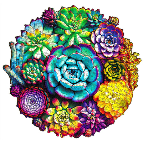 Escape Welt Plantes succulentes (200 pièces) - Puzzle en bois EWJPSC200