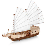 Maquette en bois 3D d'un navire asiatique (Djong)