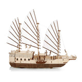Maquette en bois 3D d'un navire asiatique (Djong)