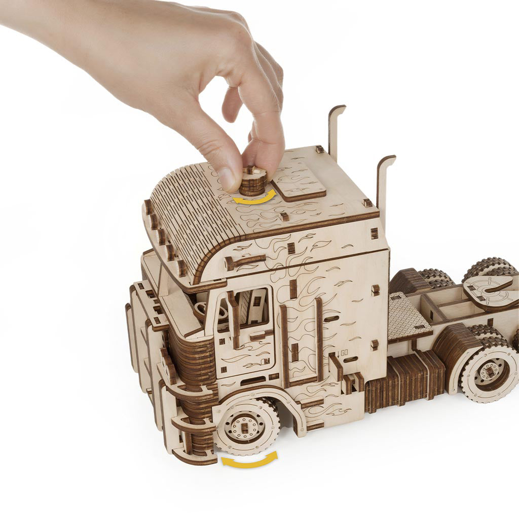 Camion semi-remorque Road King - Maquette en bois 3D