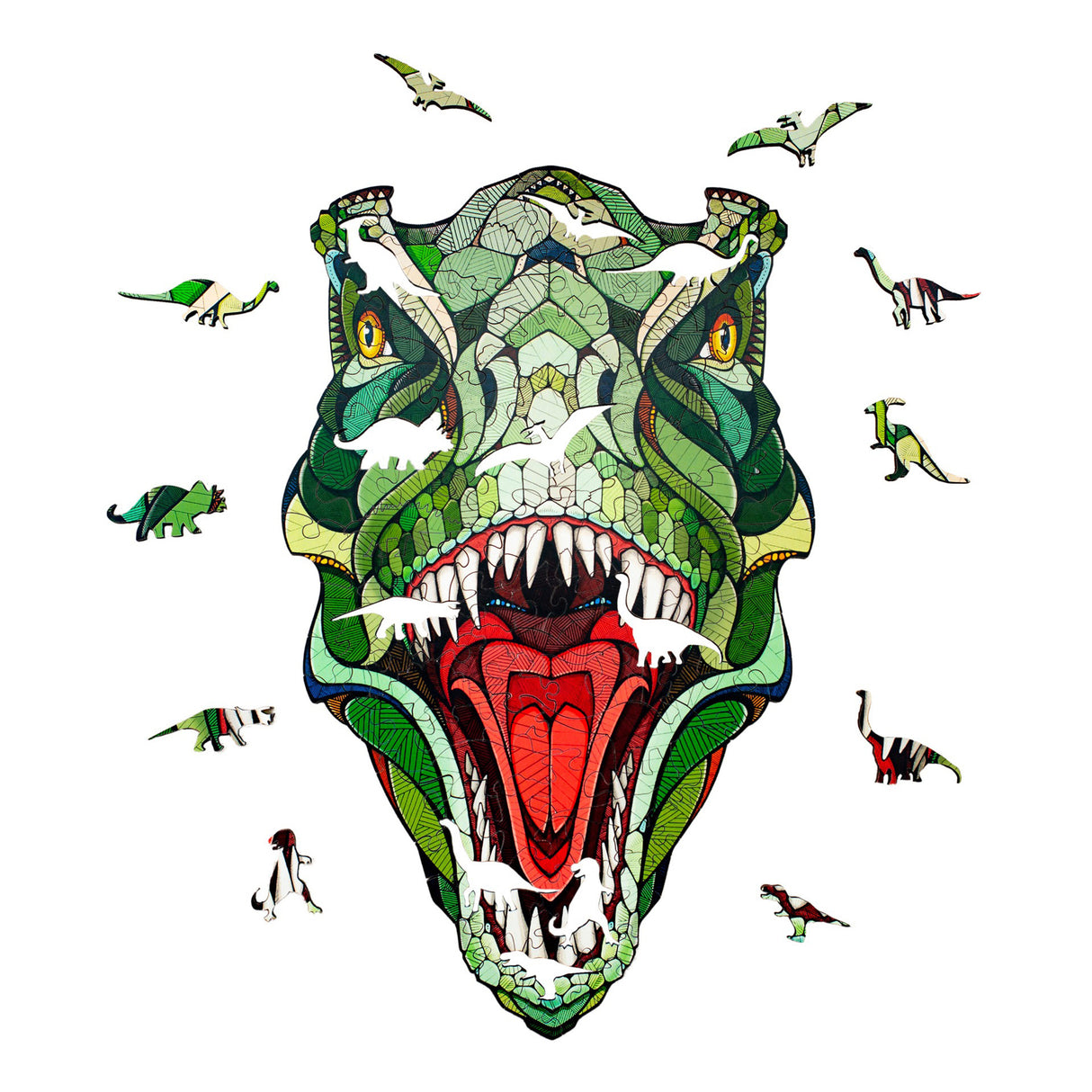 T-Rex (129 pièces) - Puzzle en bois