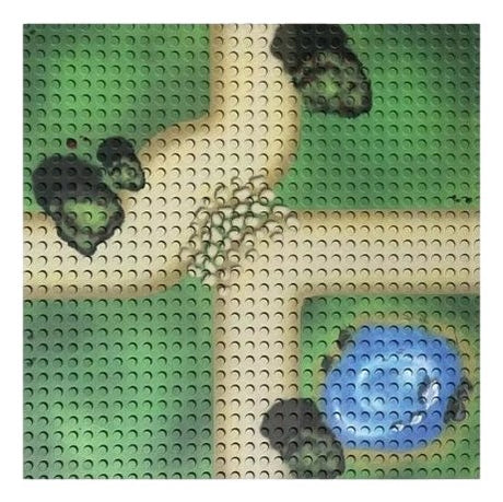 Open Bricks Farm Teich 32x32 - Bauplatte OB-P32FP1
