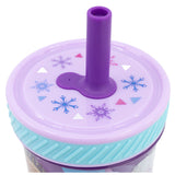 Gobelet anti-fuite Frozen "Violet" - Résistant aux chutes - avec paille en silicone (370 ml)