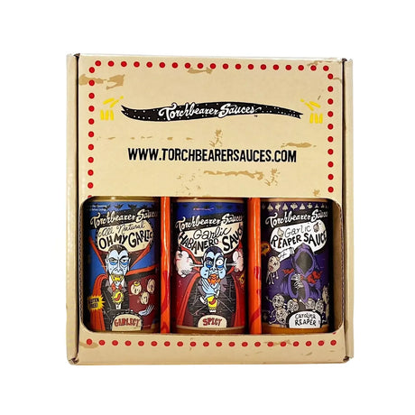 Torchbearer Sauce Garlic Lovers - Knoblauch Saucen Set (3 x 148 ml) - Scharfe Sauce TBS-GS3148